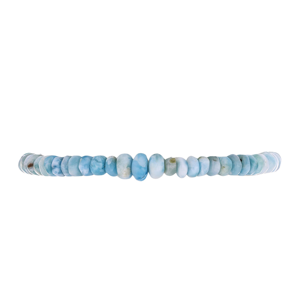 Goldplattiertes Silberarmband mit Larimar 3 