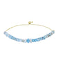 Goldplattiertes Silberarmband mit Larimar