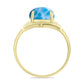 Goldplattierter Silberring mit Larimar