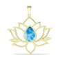 Goldplattierter Silberanhänger mit Larimar