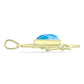 Goldplattierter Silberanhänger mit Larimar