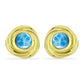 Goldplattierte Silberohrringe mit Larimar
