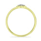 Goldplattierter Silberring mit weißem Diamant
