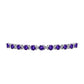 Silberarmband mit marokkanischem Amethyst und weißem Topas