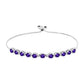 Silberarmband mit marokkanischem Amethyst und weißem Topas