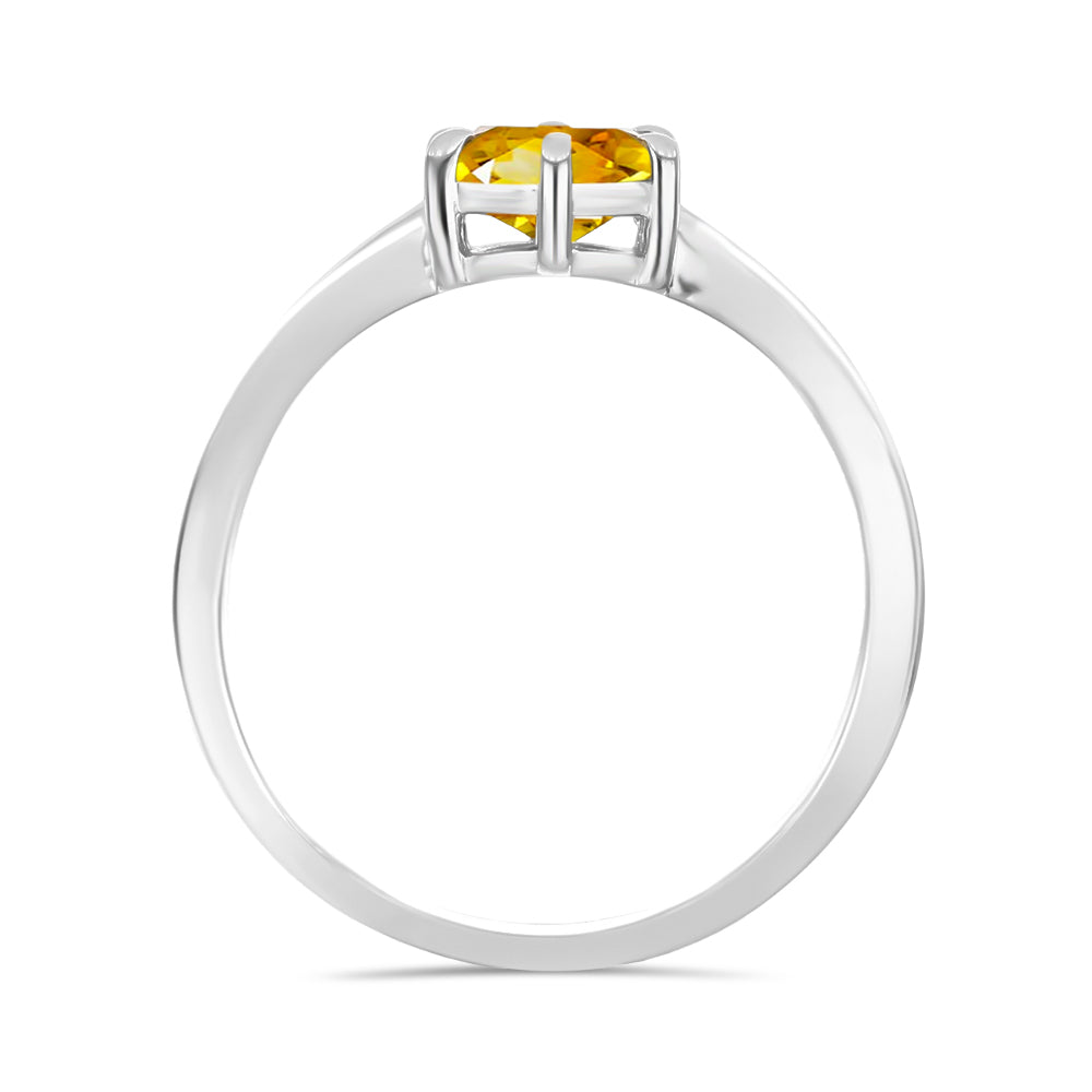 Silberring mit goldfarbenem Rio Zitrin 2 