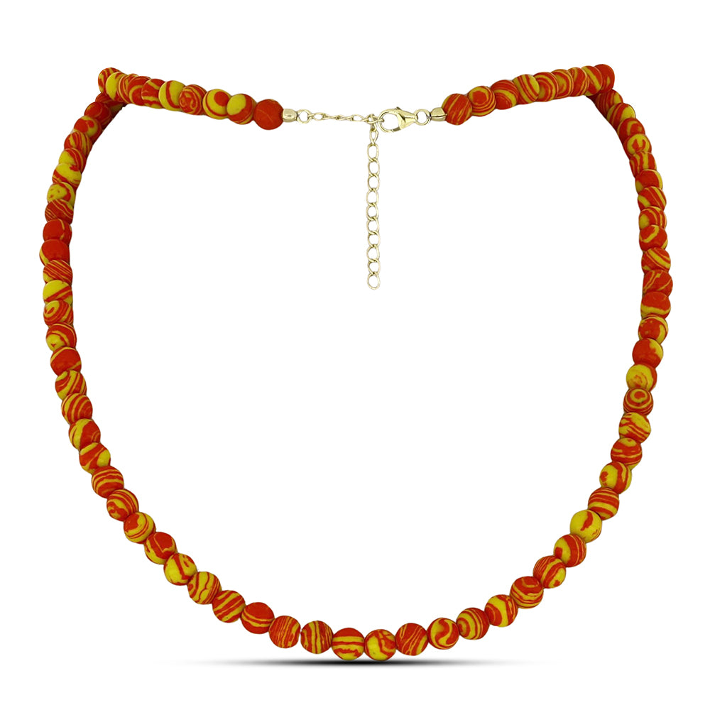 Goldplattierte Silberhalskette mit Mohave-Türkis 1 