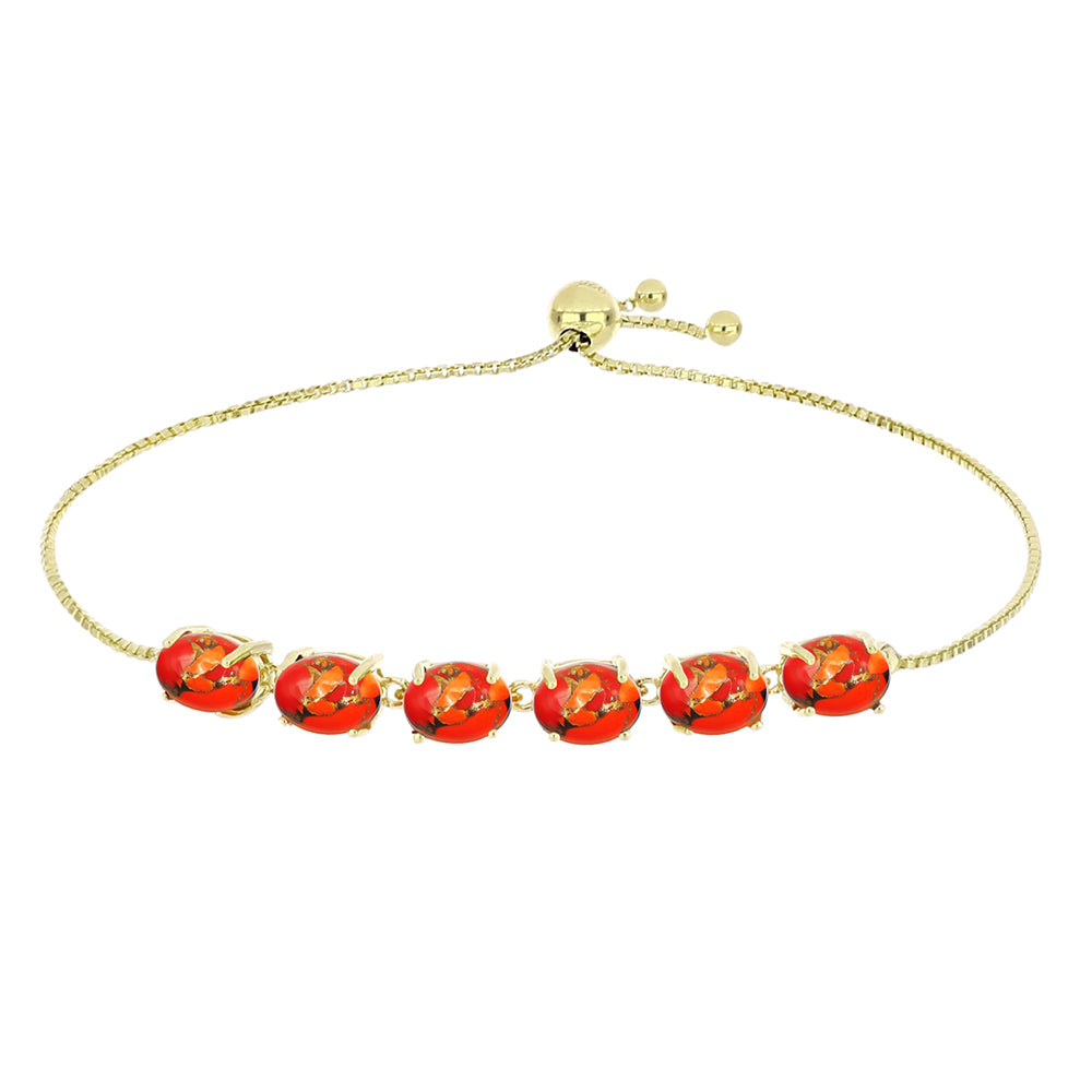 Goldplattiertes Silberarmband mit Mohave-Türkis