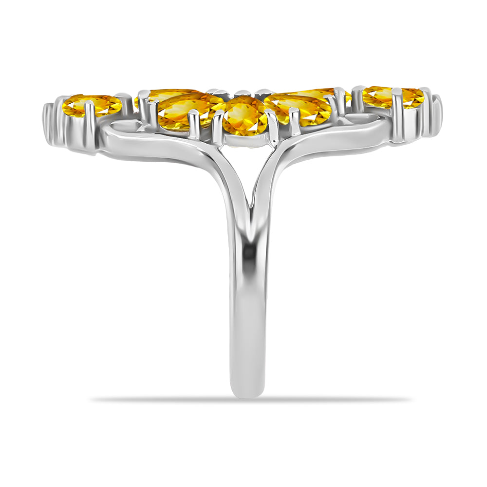 Silberring mit goldfarbenem Rio Zitrin 4 