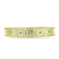 Goldplattierter Silberring mit weißem Diamant