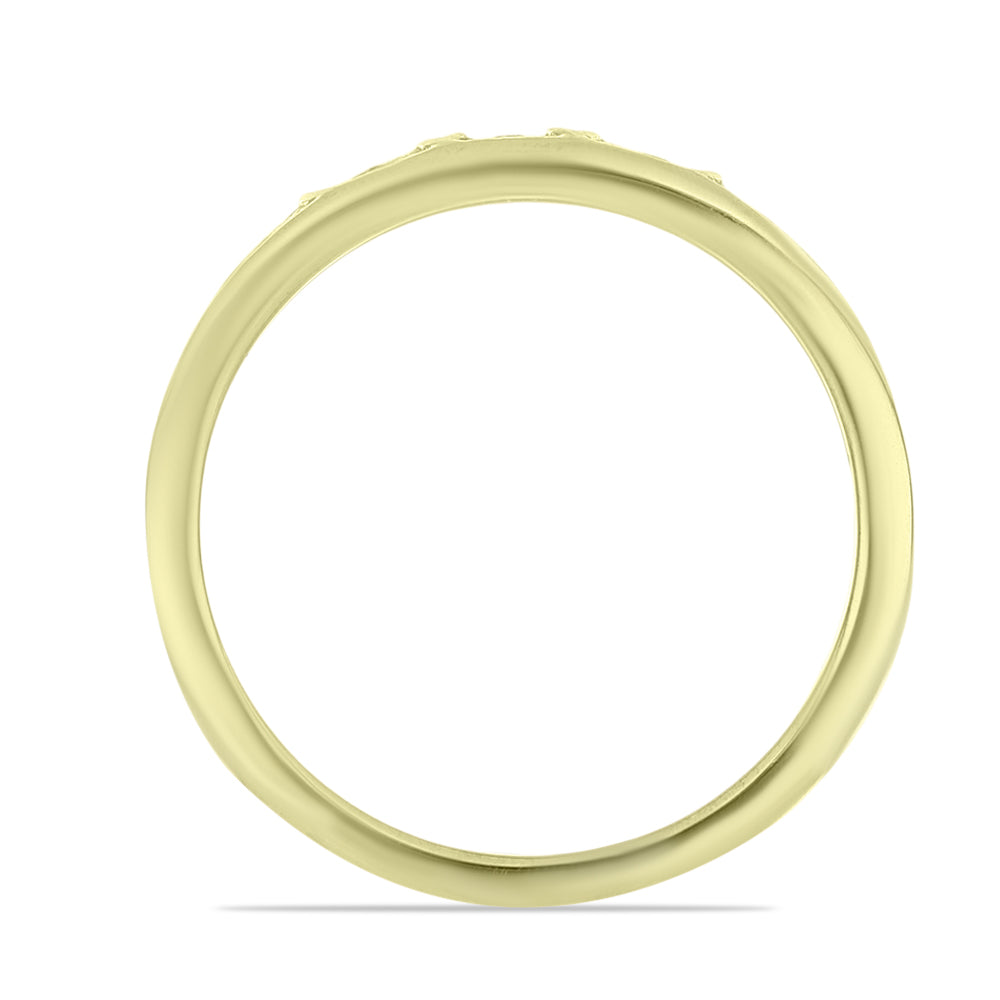Goldplattierter Silberring mit weißem Diamant 2 