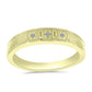 Goldplattierter Silberring mit weißem Diamant