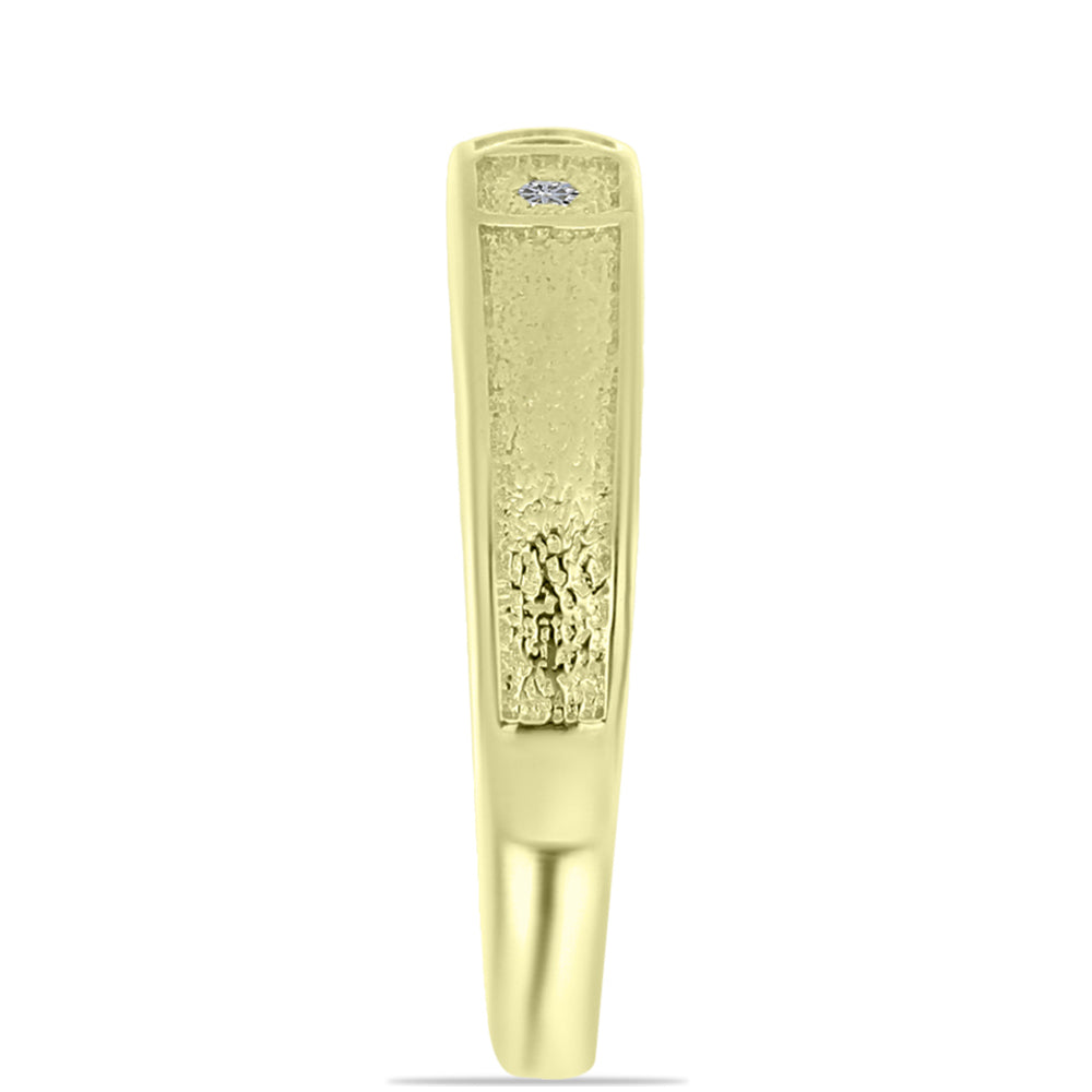 Goldplattierter Silberring mit weißem Diamant 8 