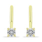 Goldplattierte Silberohrringe mit weißem Diamant