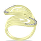 Goldplattierter Silberring mit weißem Diamant