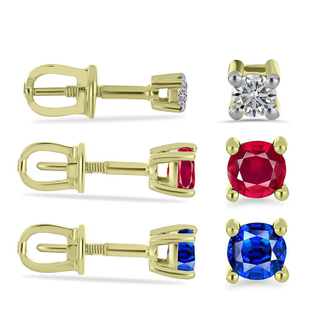 schmuckgarnitur aus Goldplattierte Silber mit weißem Diamant und Rubin aus Madagaskar 1 
