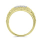 Goldplattierter Silberring mit weißem Diamant
