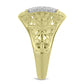 Goldplattierter Silberring mit weißem Diamant