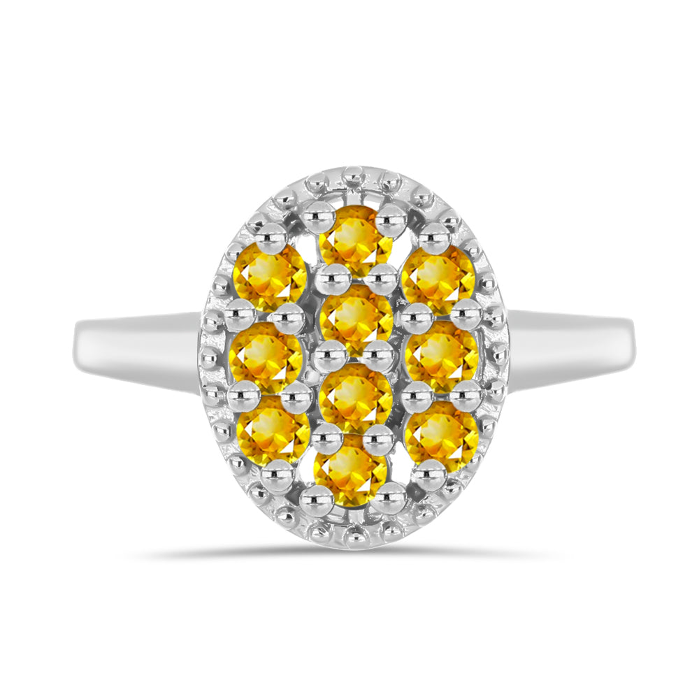 Silberring mit goldfarbenem Rio Zitrin 1 