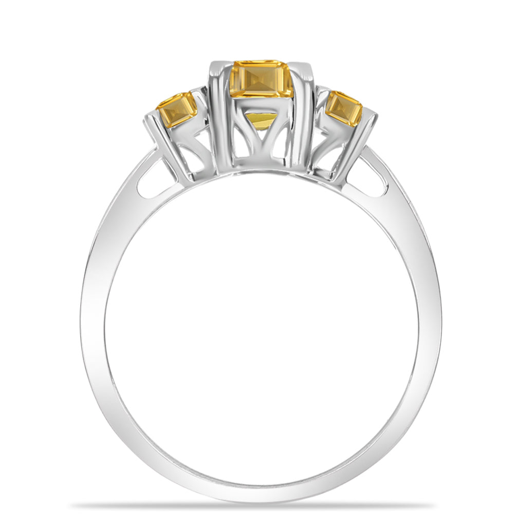 Silberring mit goldfarbenem Rio Zitrin 6 