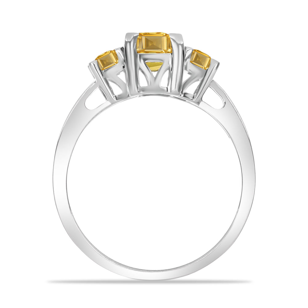 Silberring mit goldfarbenem Rio Zitrin