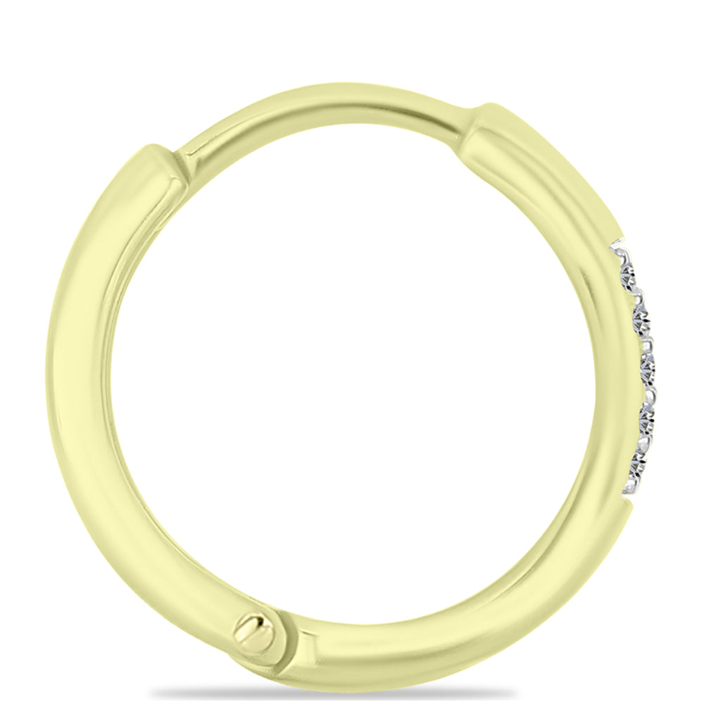 Goldplattierte Silberohrringe mit weißem Diamant 4 