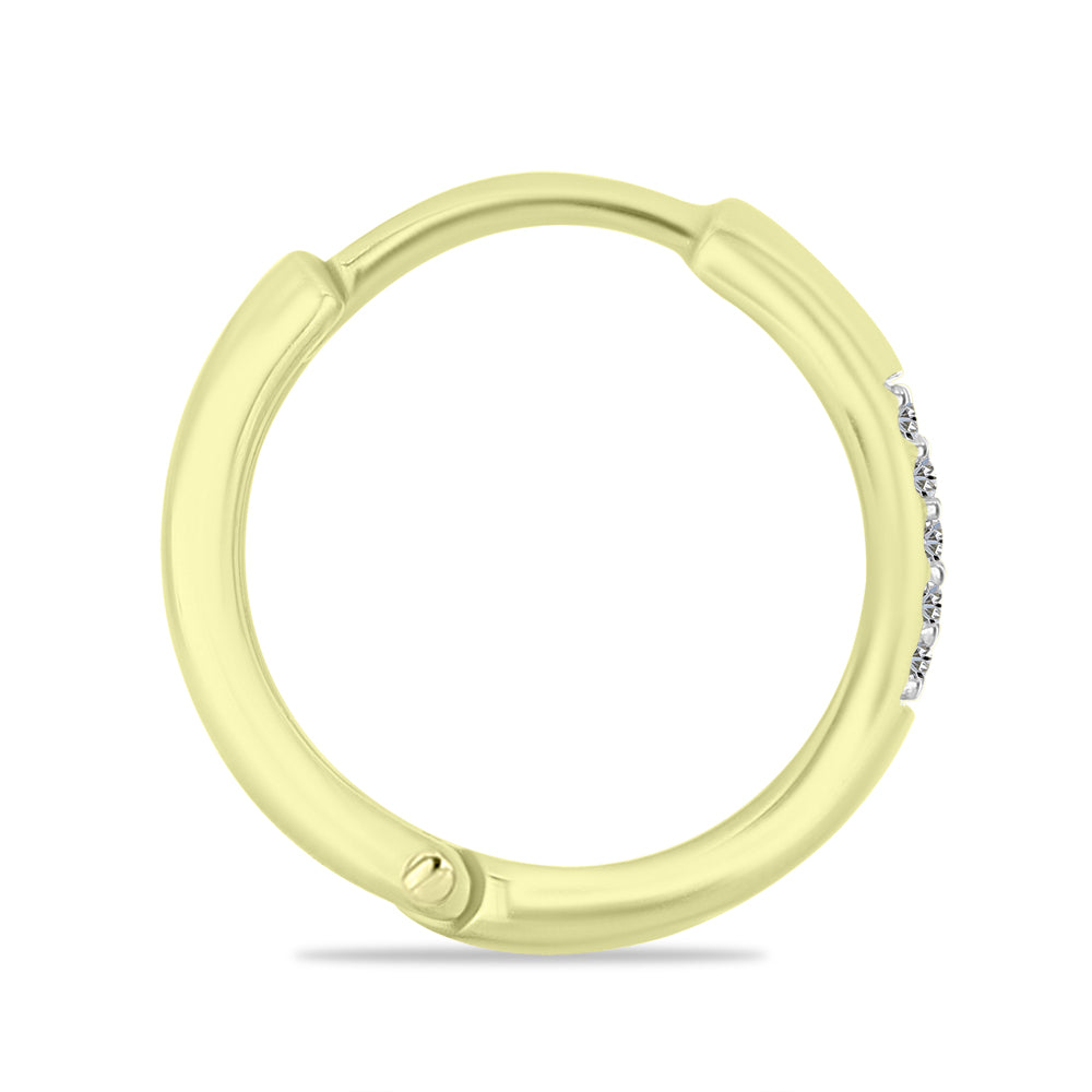 Goldplattierte Silberohrringe mit weißem Diamant 2 