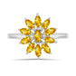 Silberring mit goldfarbenem Rio Zitrin