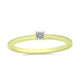 Goldplattierter Silberring mit weißem Diamant