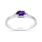 Silberring mit marokkanischem Amethyst und weißem Topas