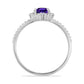 Silberring mit marokkanischem Amethyst und weißem Topas