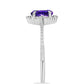 Silberring mit marokkanischem Amethyst und weißem Topas