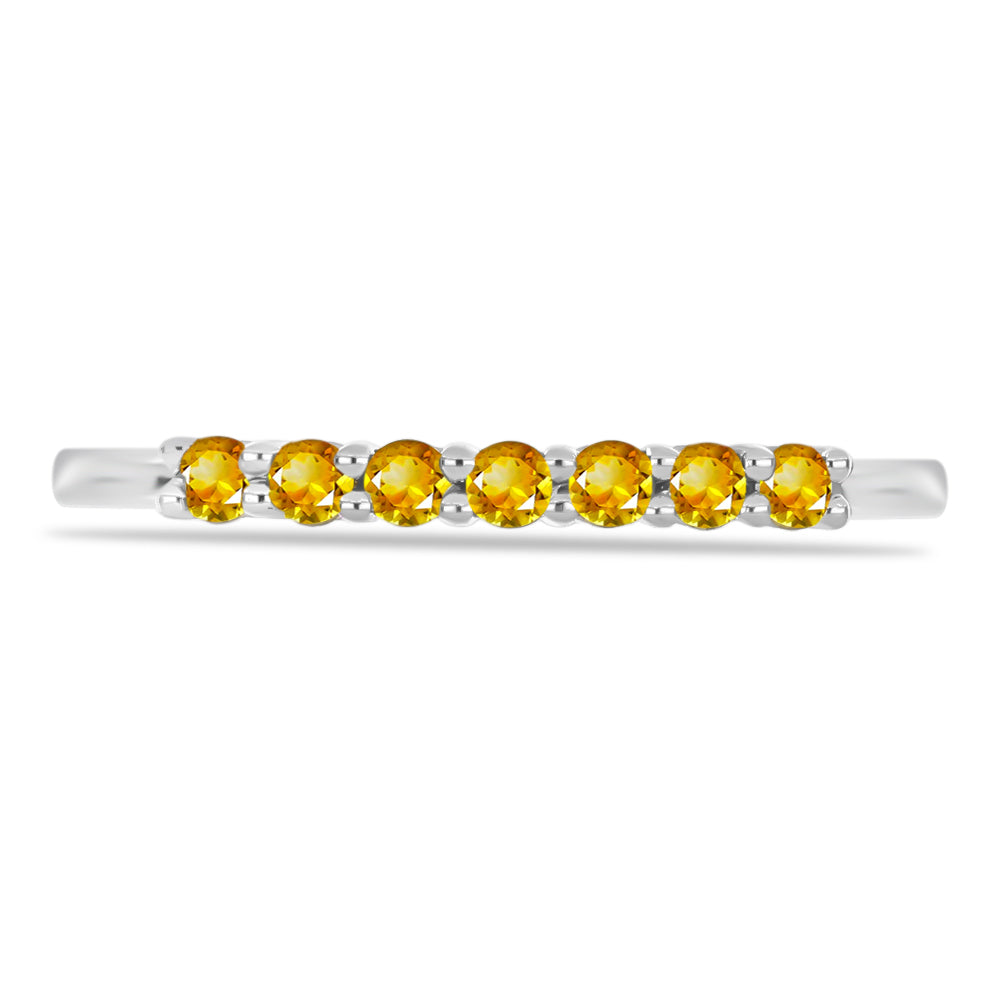 Silberring mit goldfarbenem Rio Zitrin 1 