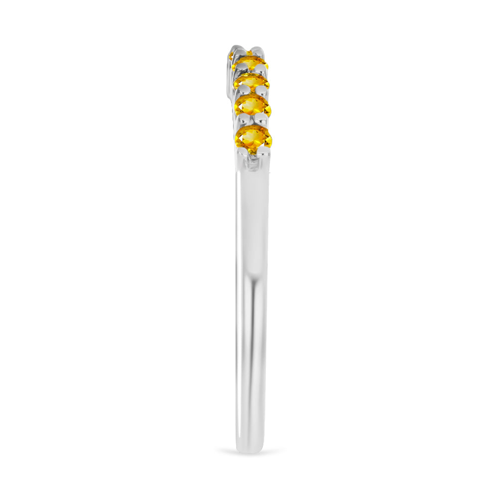 Silberring mit goldfarbenem Rio Zitrin 4 