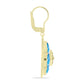 Goldplattierte Silberohrringe mit Larimar
