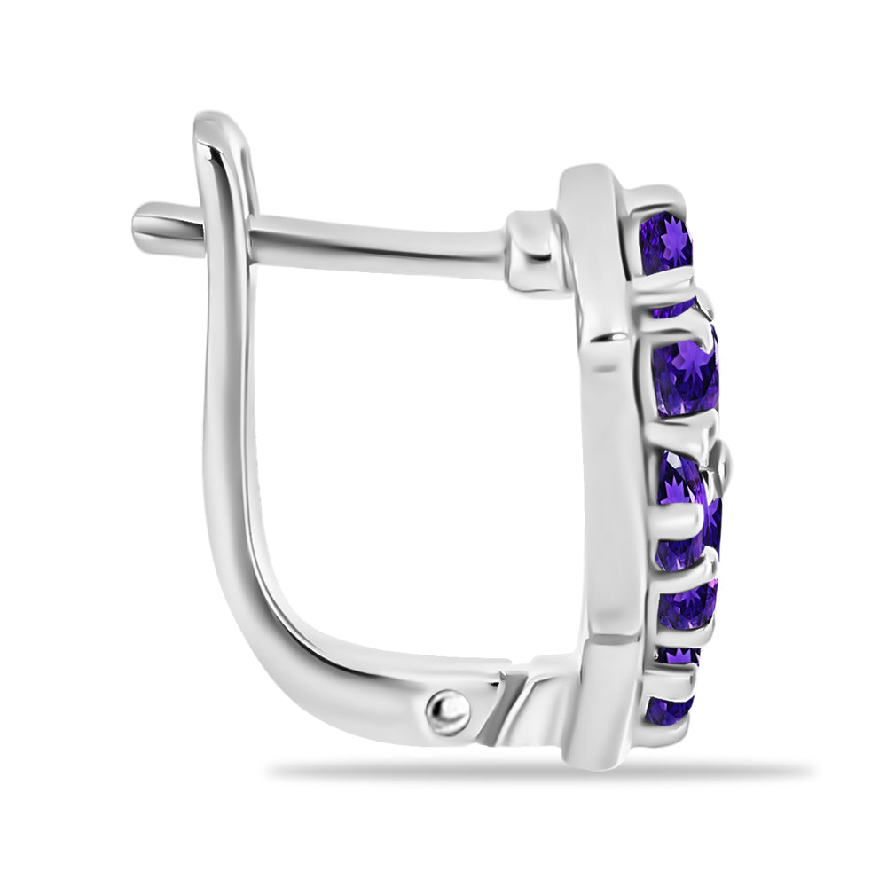 Silberohrringe mit marokkanischem Amethyst 2 
