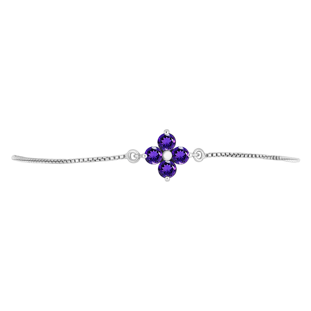 Silberarmband mit marokkanischem Amethyst 2 