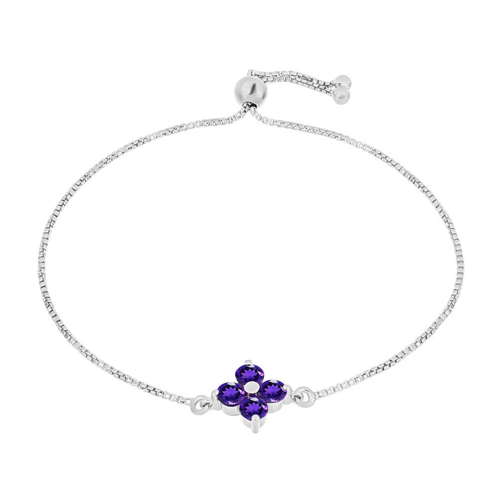 Silberarmband mit marokkanischem Amethyst 1 