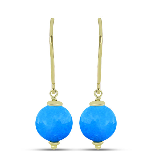 schmuckgarnitur aus Goldplattierte Silber mit blauem Jade