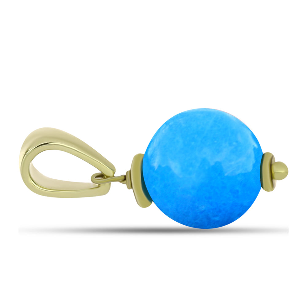 schmuckgarnitur aus Goldplattierte Silber mit blauem Jade