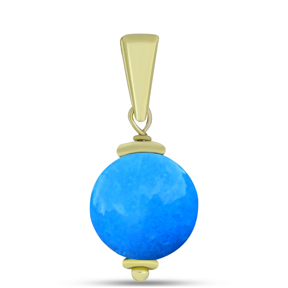 schmuckgarnitur aus Goldplattierte Silber mit blauem Jade 5 