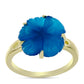 Goldplattierter Silberring mit blauem Jade