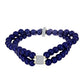 Goldplattiertes Silberarmband mit schwarzer Süßwasserperle und weißem Topas