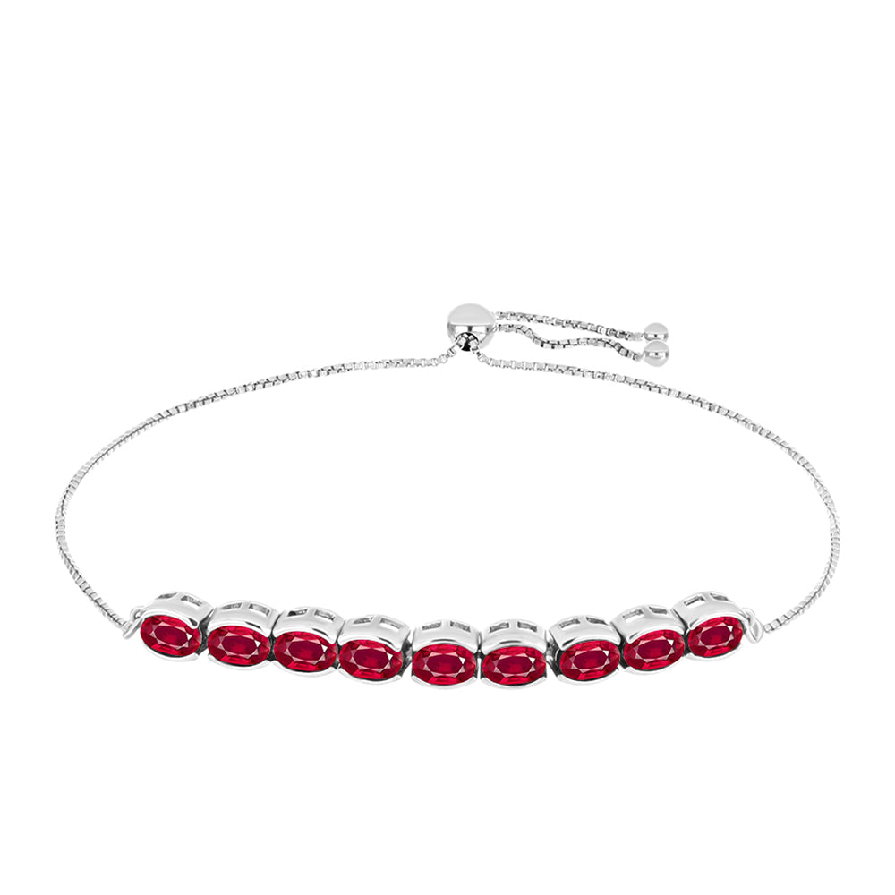 Silberarmband mit Rubin aus Madagaskar