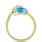Goldplattierter Silberring mit blauem Jade