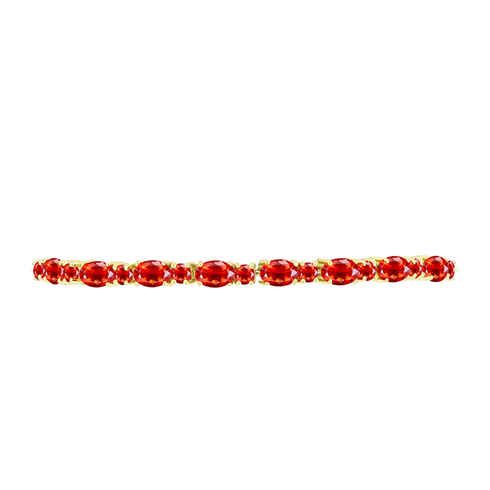 Goldplattiertes Silberarmband mit Feueropal aus Lega Dembi 2 