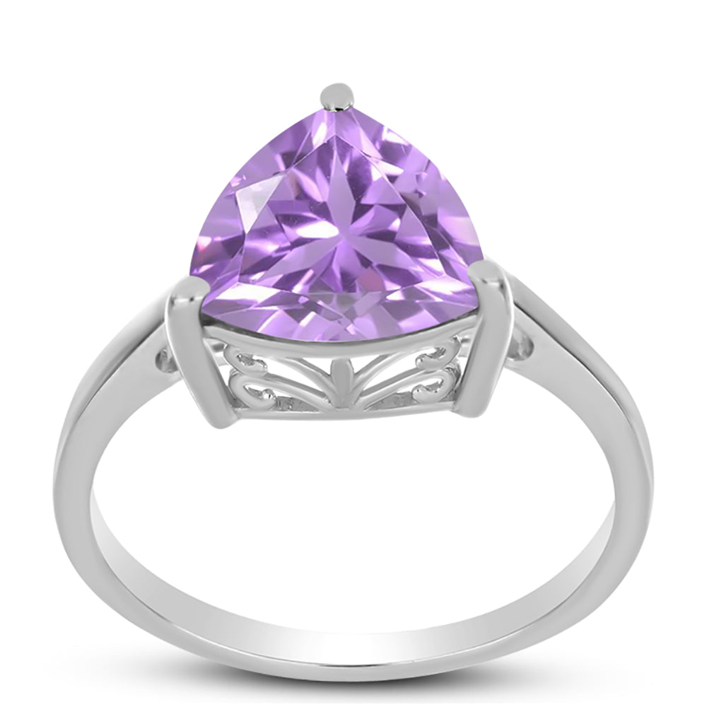 Silberring mit Rose De France Amethyst