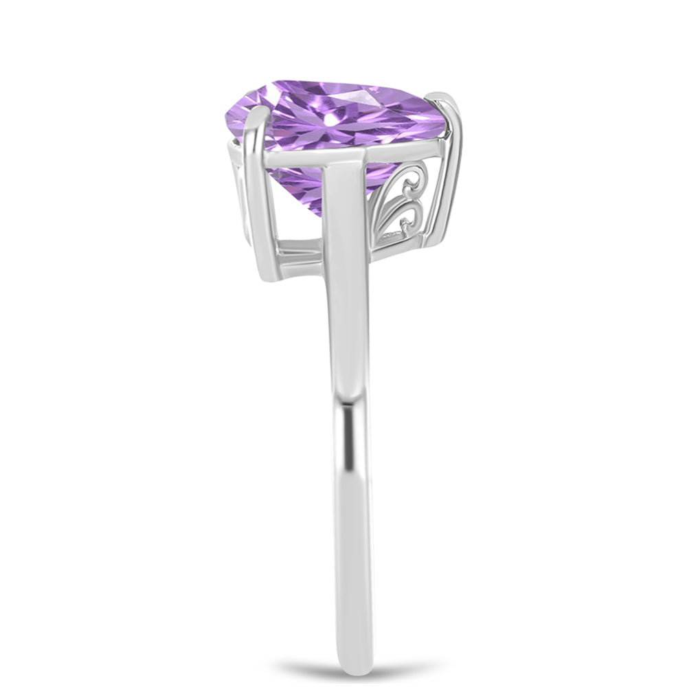 Silberring mit Rose De France Amethyst 4 