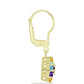 Goldplattierte Silberohrringe mit marokkanischem Amethyst und Zitrin aus dem Ural
