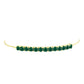 Goldplattiertes Silberarmband mit grünem Achat